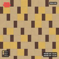 Interlock (Pasco) 40x40 cm · SQ44-490 · Slab Pair + Plank Step, Blend, Left, 340 cm - Harvest Gold