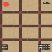 Interlock (Pasco) 40x40 cm · SQ44-509 · Panel Grid 3x2, Accent Crossings, 380 cm - Tuscany