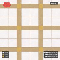 Interlock (Pasco) 40x40 cm · SQ44-512 · Panel Grid 2x2, Accent Crossings, 400 cm - Golden Sand