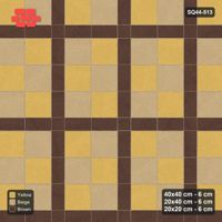 Interlock (Pasco) 40x40 cm · SQ44-513 · Panel Grid 2x3, Two-Tone Slabs, 340 cm - Harvest Gold