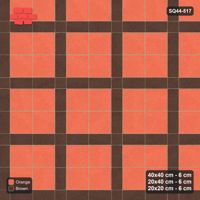 Interlock (Pasco) 40x40 cm · SQ44-517 · Panel Grid 2x2, Dark Plank Lines, 360 cm - Burnt Clay