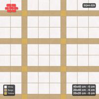 Interlock (Pasco) 40x40 cm · SQ44-529 · Panel Grid 3x2, Accent Crossings, 360 cm - Golden Sand