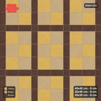 Interlock (Pasco) 40x40 cm · SQ44-533 · Panel Grid 2x3, Two-Tone Slabs, 320 cm - Harvest Gold