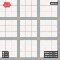 Interlock (Pasco) 40x40 cm · SQ44-536 · Panel Grid 3x3, Accent Crossings - Coastal