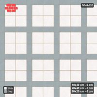 Interlock (Pasco) 40x40 cm · SQ44-537 · Panel Grid 2x2, Dark Plank Lines, 360 cm - Salt & Pepper