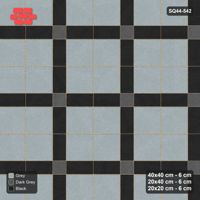 Interlock (Pasco) 40x40 cm · SQ44-542 · Panel Grid 2x2, Kerb, 340 cm - Graphite Scale