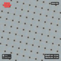 Interlock (Pasco) 40x40 cm · SQ44-552 · Lattice 40+10, Accents (Mirrored) - Charcoal Edge