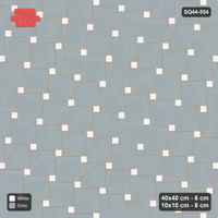 Interlock (Pasco) 40x40 cm · SQ44-554 · Lattice 40+10, Swapped (Mirrored) - Salt & Pepper
