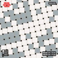 Interlock (Pasco) 40x40 cm · SQ44-555 · Lattice 40+10, Tonal Blend - Tuxedo