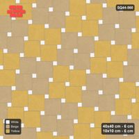 Interlock (Pasco) 40x40 cm · SQ44-560 · Lattice 40+10, Block Chequer (Mirrored) - Golden Sand