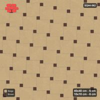 Interlock (Pasco) 40x40 cm · SQ44-562 · Lattice 40+10, Accents (Mirrored) - Sandstone