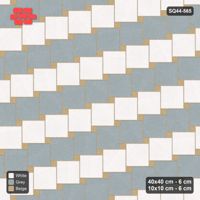 Interlock (Pasco) 40x40 cm · SQ44-565 · Lattice 40+10, Alternating Rows - Coastal