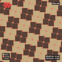 Interlock (Pasco) 40x40 cm · SQ44-566 · Lattice 40+10, Block Chequer (Mirrored) - Autumn