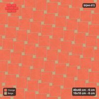 Interlock (Pasco) 40x40 cm · SQ44-572 · Lattice 40+10, Accents (Mirrored) - Clay Court