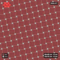 Interlock (Pasco) 40x40 cm · SQ44-577 · Lattice 40+10, Accents - Brick & Ash