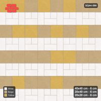 Interlock (Pasco) 40x40 cm · SQ44-590 · 3-Size Ashlar, Tonal Blend, 120x80 Block, Mix 7, 400 cm