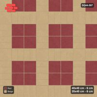 Interlock (Pasco) 40x40 cm · SQ44-597 · Double Pinwheel, Cross, Tangential, 400 cm