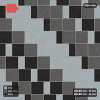 Interlock (Pasco) 40x40 cm · SQ44-598 · Ombre Slab Step, Diagonal Bands, Light to Dark, 320 cm