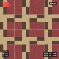 Interlock (Pasco) 40x40 cm · SQ44-602 · Double Pinwheel, Alternating Planks, Radial, Left Hand, Kerb