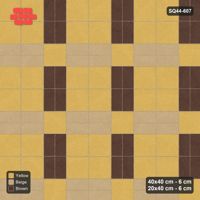 Interlock (Pasco) 40x40 cm · SQ44-607 · Double Pinwheel, H-V Planks, Radial, 360 cm