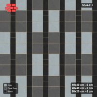 Interlock (Pasco) 40x40 cm · SQ44-611 · 3-Size Ashlar, Block Tones, 120x80 Block, Mix 25, 360 cm