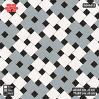 Interlock (Pasco) 40x40 cm · SQ44-615 · 45 Degree Offset Lattice, Blocks, Kerb Frame, 420 cm