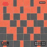 Interlock (Pasco) 40x40 cm · SQ44-618 · Ombre Slab Step, Course Gradient, Dark to Light, 400 cm