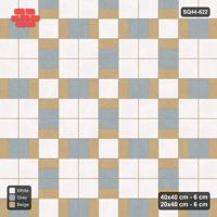 Interlock (Pasco) 40x40 cm · SQ44-622 · Double Pinwheel, Alternating Planks, Tangential, Left Hand