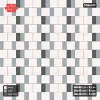 Interlock (Pasco) 40x40 cm · SQ44-625 · 3-Size Ashlar, Size Tones, 120x80 Block, Mix 34, 480 cm
