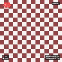 Interlock (Pasco) 40x40 cm · SQ44-627 · Double Pinwheel, Module Chequer, Radial, 560 cm