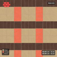 Interlock (Pasco) 40x40 cm · SQ44-632 · Double Pinwheel, H-V Planks, Tangential, Accent Centre