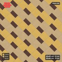 Interlock (Pasco) 40x40 cm · SQ44-636 · 45 Degree Slab Step, Checker, Right, Kerb Frame, 365 cm