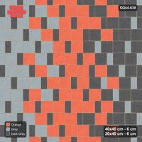 Interlock (Pasco) 40x40 cm · SQ44-638 · Ombre Slab Step, Column Gradient, Light to Dark, 480 cm