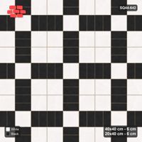 Interlock (Pasco) 40x40 cm · SQ44-642 · Double Pinwheel, Plain, Tangential, 360 cm