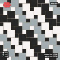 Interlock (Pasco) 40x40 cm · SQ44-643 · Ombre Lattice, Diagonal Bands, Dark to Light, 320 cm