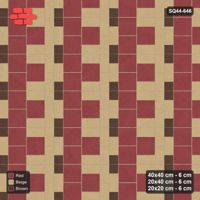 Interlock (Pasco) 40x40 cm · SQ44-646 · 3-Size Ashlar, Size Tones, 120x80 Block, Mix 52, 440 cm
