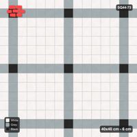 Interlock (Pasco) 40x40 cm · SQ44-73 · Wide Plaza Grid with Corner Accents