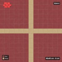 Interlock (Pasco) 40x40 cm · SQ44-8 · Stack Bond with Cross