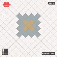 Interlock (Pasco) 40x40 cm · SQ44-88 · Diagonal Diamond Medallion