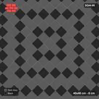 Interlock (Pasco) 40x40 cm · SQ44-98 · Diagonal Concentric Diamonds