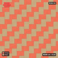 Interlock (Pasco) 40x60 cm · RC46-130 · Stepped Herringbone (3:2), Two-Tone Weave in 54H Kerb Frame