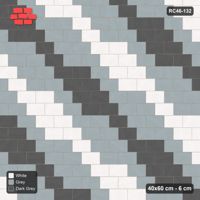 Interlock (Pasco) 40x60 cm · RC46-132 · Running Bond 1/2, Three-Tone Diagonal