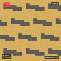 Interlock (Pasco) 40x60 cm · RC46-145 · Stepped Herringbone (3:2), Accent Course Every 4th