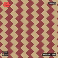 Interlock (Pasco) 40x60 cm · RC46-174 · Stepped Chevron (3:2), Two-Tone Weave in 40B Kerb Frame