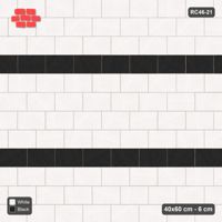 Interlock (Pasco) 40x60 cm · RC46-21 · Third-bond courses with twin black bands