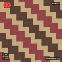 Interlock (Pasco) 40x60 cm · RC46-219 · Stepped Herringbone (3:2), Three-Tone Diagonal
