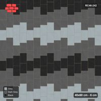 Interlock (Pasco) 40x60 cm · RC46-242 · Vertical Running Bond 1/4, Three-Tone Horizontal Bands