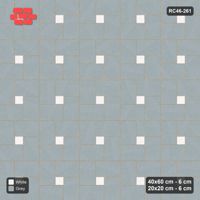 Interlock (Pasco) 40x60 cm · RC46-261 · Pinwheel CW, 20x20 Centres, Solid Planks - Salt & Pepper