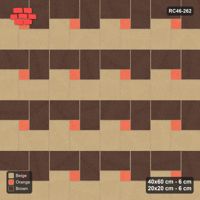Interlock (Pasco) 40x60 cm · RC46-262 · Pinwheel ACW, Alternating Planks + Kerb - Autumn