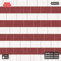 Interlock (Pasco) 40x60 cm · RC46-274 · Roman 40 Course Mix, Course Bands - Burgundy & Ivory